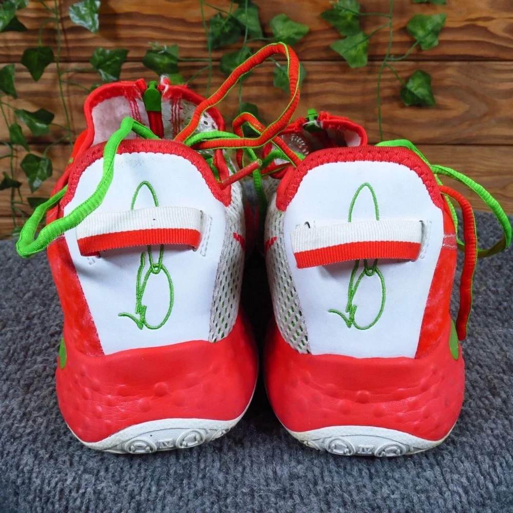 Nike PG 4 Christmas Mens Basketball Shoes Size 11 Athletic Red White Green